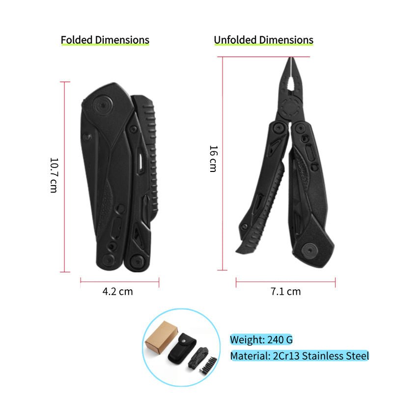 folding pocket tool knife – pliers, screwdriver, opener & whistle with sheath folding pocket tool knife – pliers, screwdriver, opener & whistle with sheath