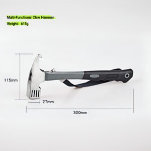 camping claw hammer – carbon steel tent stake remover with wrist strap