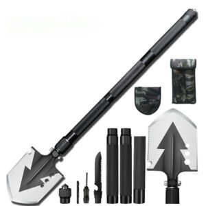 Home folding shovel tool – manganese steel tactical gear for camping & car use