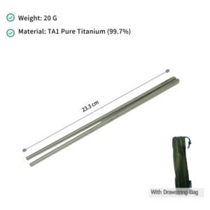 pure titanium square chopsticks – lightweight, portable, mold resistant