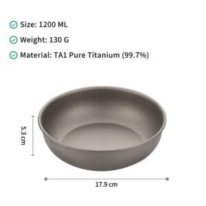 Home adrift allseason | pure titanium soup plate – 1200ml